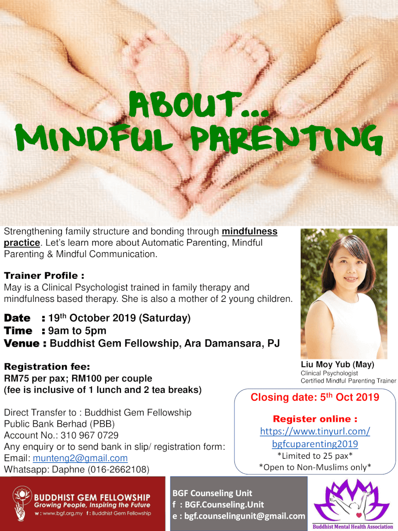 Mindful Parenting Workshop - Buddhist Gem Fellowship
